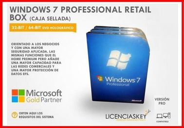 세계적인 지역 Microsoft Windows 7 소매 버전, 노트북을 위한 Windows 7 소매 디스크