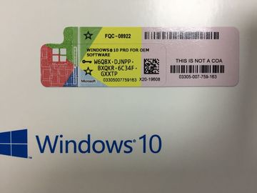 독일어 Windows 10 64bit 1pk DSP DVD를 가진 직업적인 OEM 팩 스티커