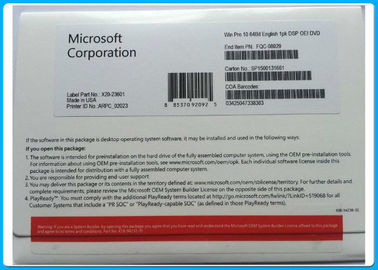 Microsoft Windows 10 PC/노트북 표준 OEM 포장을 위한 직업적인 OEM 열쇠