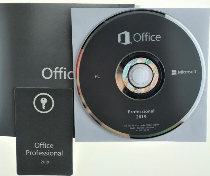 다수 언어 사무실 2019년 마이크로소프트 직업적인 키 코드 DVD 포장 고유 소프트웨어