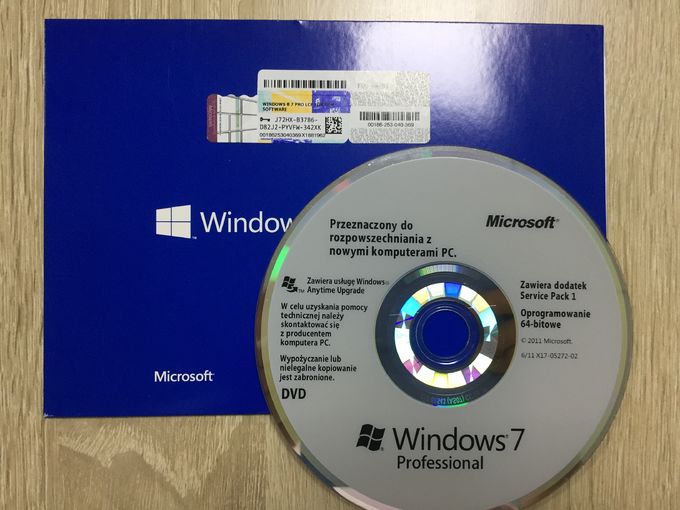 본래 Microsoft Windows 7 직업적인 SP1 64 조금 영어 인텔 1 Pk DSP DVD